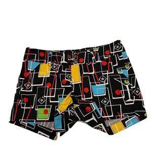 LOUDMOUTH GOLF Womans Sz 2 Pattern All Over Print Flat Front Shorts 3” Martini